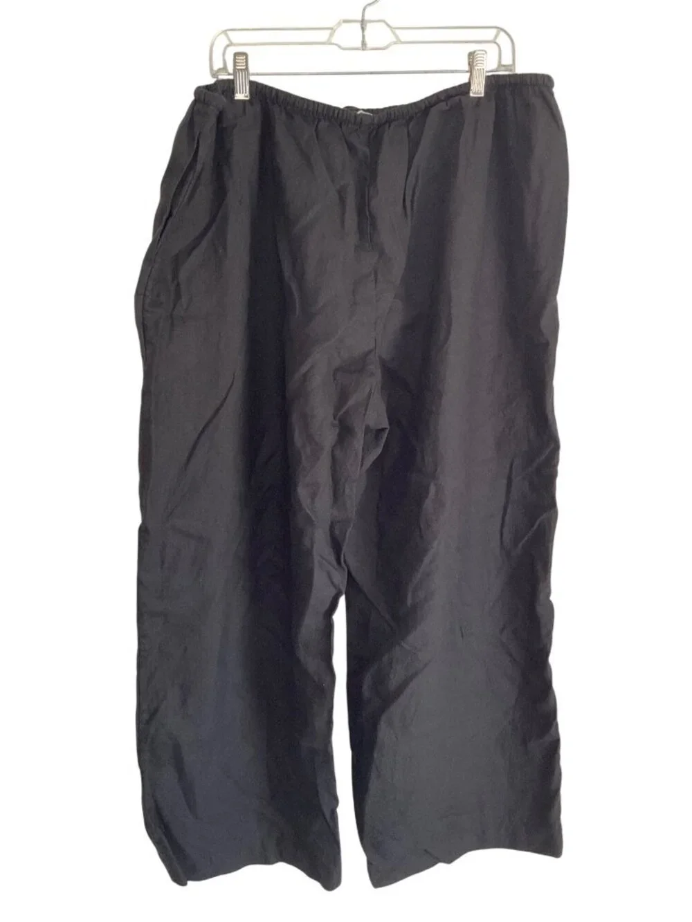 Everlane The Drawstring Pants in Linen in Black XXLarge New Womens Trousers